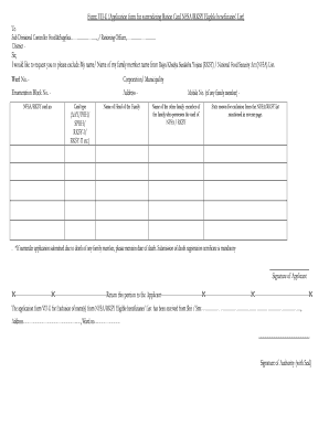 Nfsa Form PDF