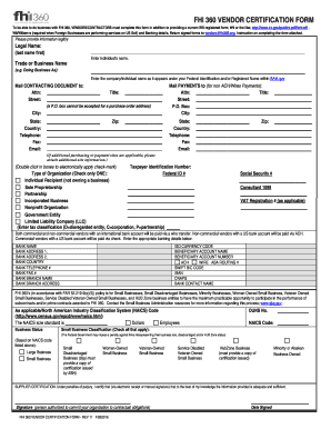Vendor Certification Form