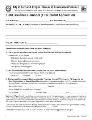 Fir Application  Form