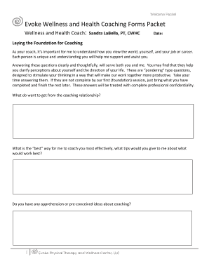 Health Coaching Templates  Form