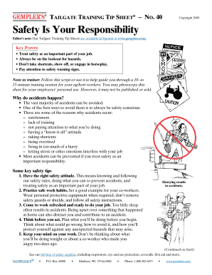 Gemplers Tailgate Training  Form