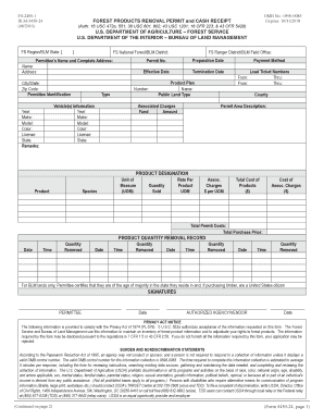 How to Get Fs 2400 1 Forest Product Removal Permit  Form