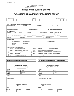 Occupational Permit Pasig  Form