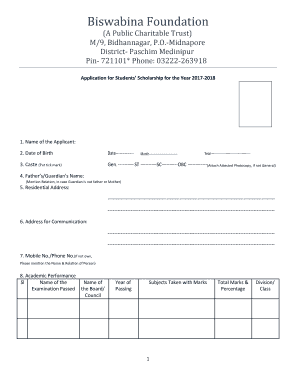 Biswabina Foundation  Form