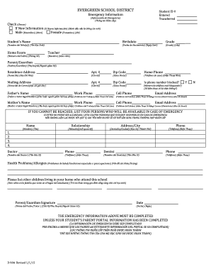 SECOND through EIGHTH GRADE REGISTRATION REQUIREMENTS  Form