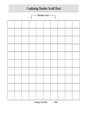 Number Scroll Printable  Form