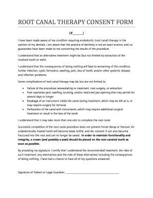 Endodontic Consent Form