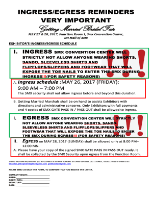 Ingress Form Sample