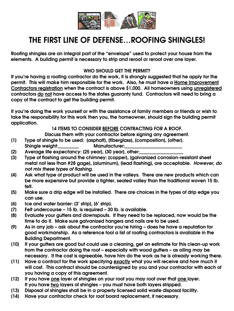 First Line Defense Roofing  Form