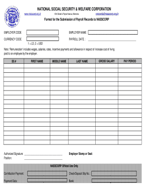 Nasscorp Liberia Forms