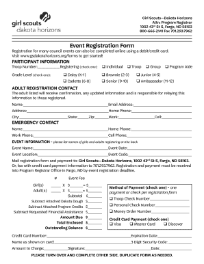 No No Download Needed Needed Event Registration Form