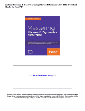 Mastering Microsoft Dynamics CRM PDF  Form