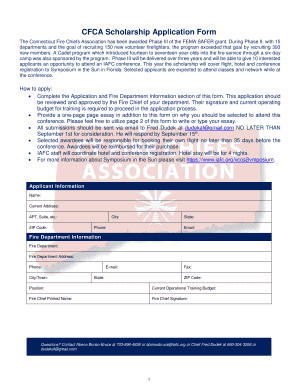 Cfca Scholarship  Form
