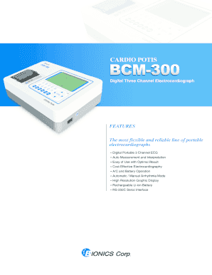 Ecg Bionics Bcm 300 PDF  Form