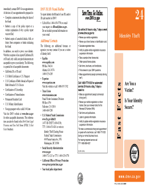 Ca Facts Identity Template  Form