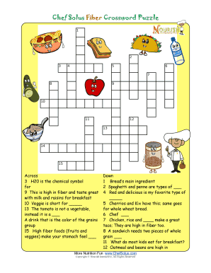 Chef Solus Breakfast Crossword Puzzle Answer Key  Form