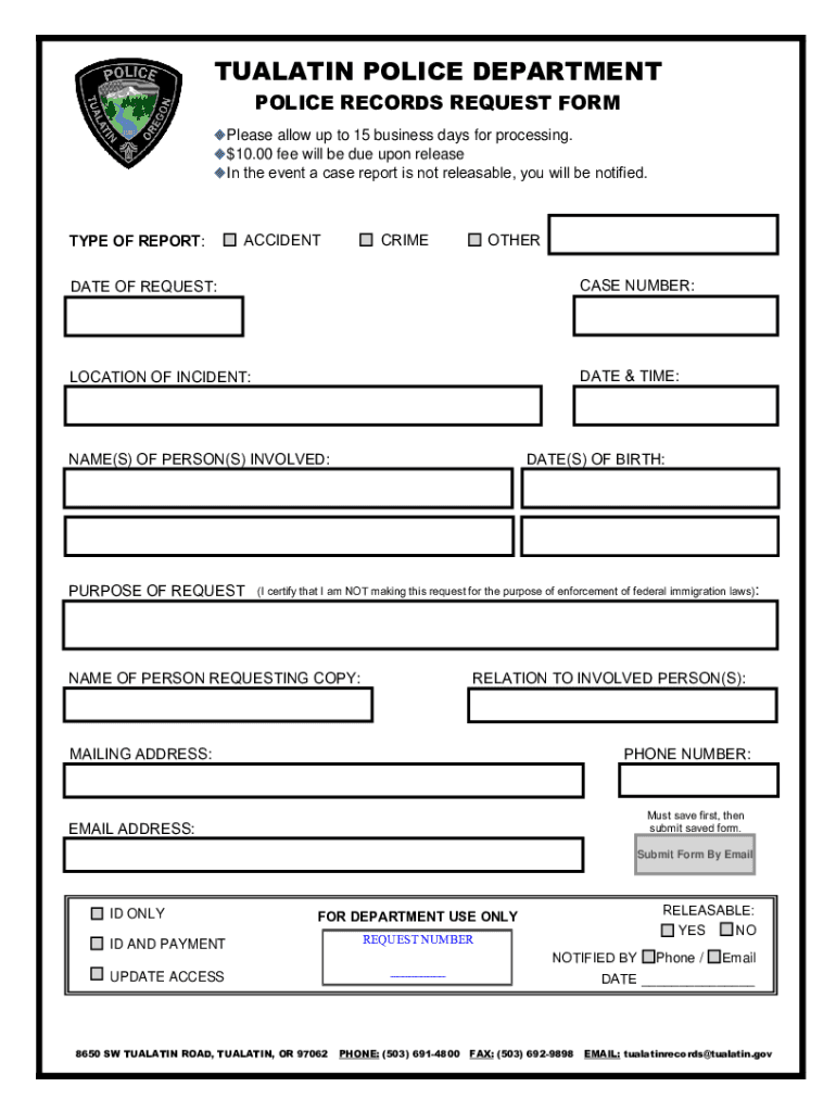 REQUEST for CASE REPORT  Form