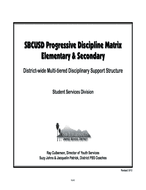 Progressive Discipline Matrix  Form