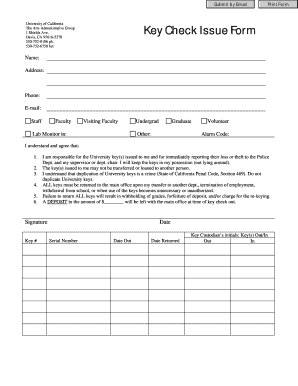 Key Issuance Form