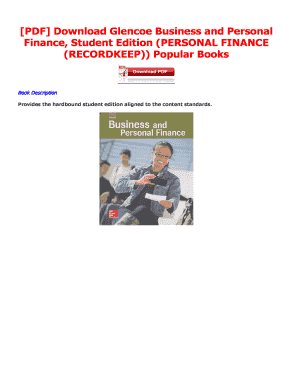 Glencoe Business and Personal Finance Textbook PDF  Form