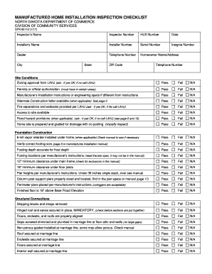  Mobile Home Inspection Checklist PDF 2017