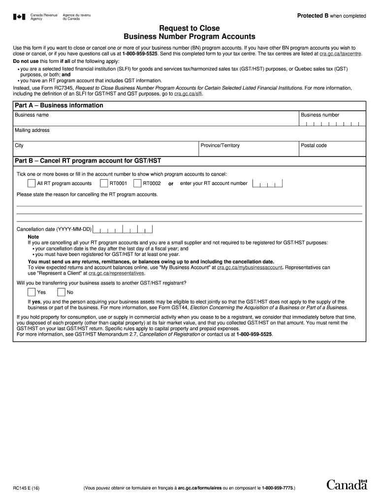  Form Rc145 2016