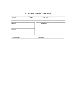 Two Column Proof Template  Form