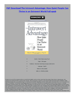 The Introvert Advantage PDF  Form