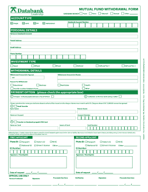 Databank Withdrawal Form