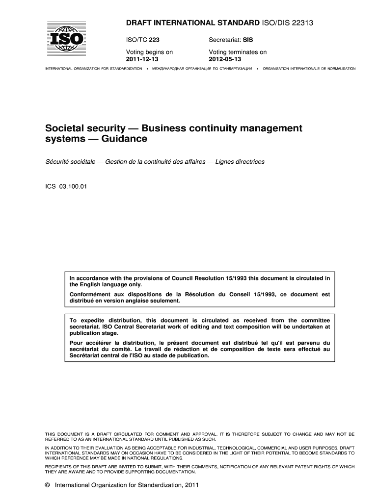 Iso 22313 PDF Download  Form