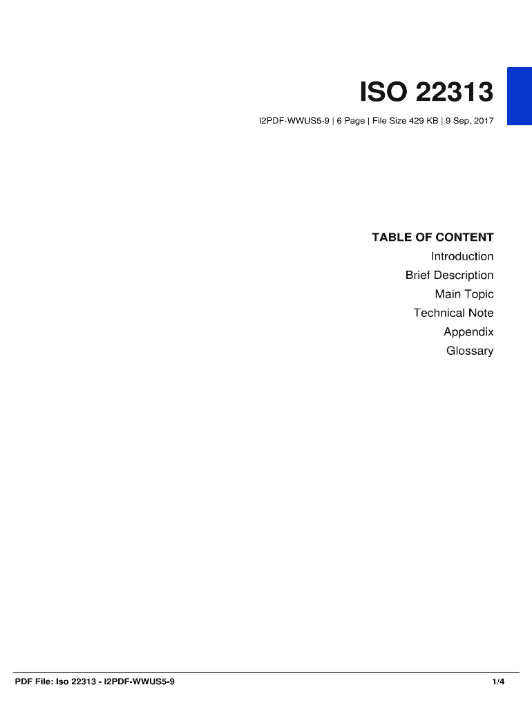 Iso 22313 PDF Download  Form