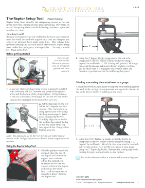 Raptor Setup Tool Template  Form