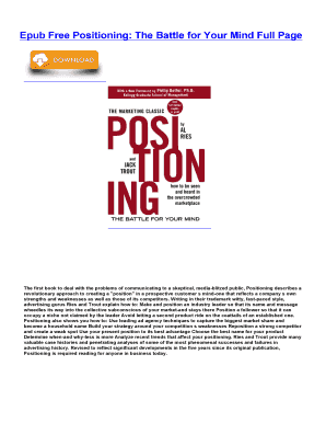 Positioning the Battle for Your Mind PDF  Form