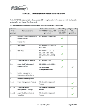 Iso 20000 Toolkit Download  Form