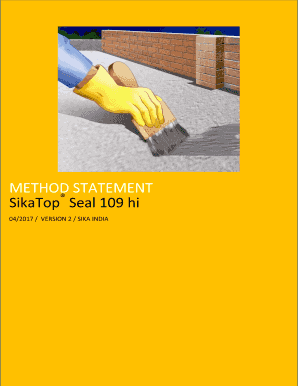 Sikatop Seal 107 Method Statement  Form