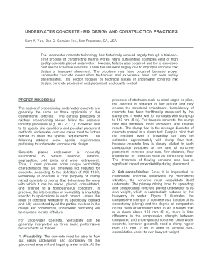 Underwater Concrete Mix Design  Form