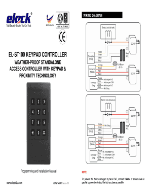 EL ST100 KEYPAD CONTROLLER  Form