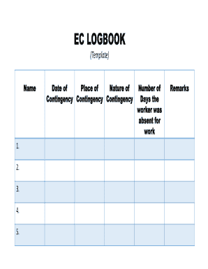 EC LOGBOOK  Form