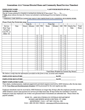 Aris Solutions Timesheet PDF  Form