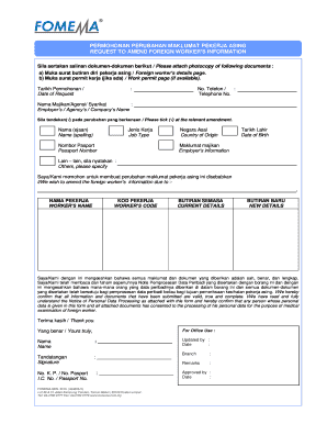 Fomema Form Fill Out And Sign Printable Pdf Template Signnow