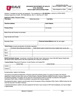 Erave Application  Form