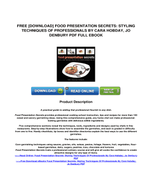 Food Presentation Secrets PDF  Form