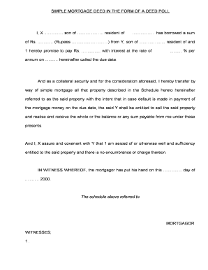 Simple Mortgage Form