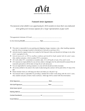 Featured Artist Agreement PDF  Form