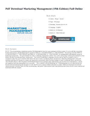 Marketing Management Kotler Keller 15th Edition PDF  Form