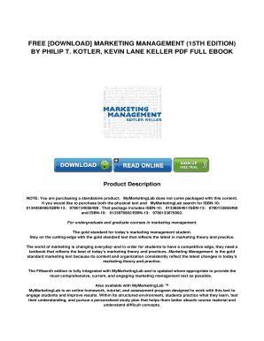 Philip Kotler Marketing Management 15th Edition PDF  Form