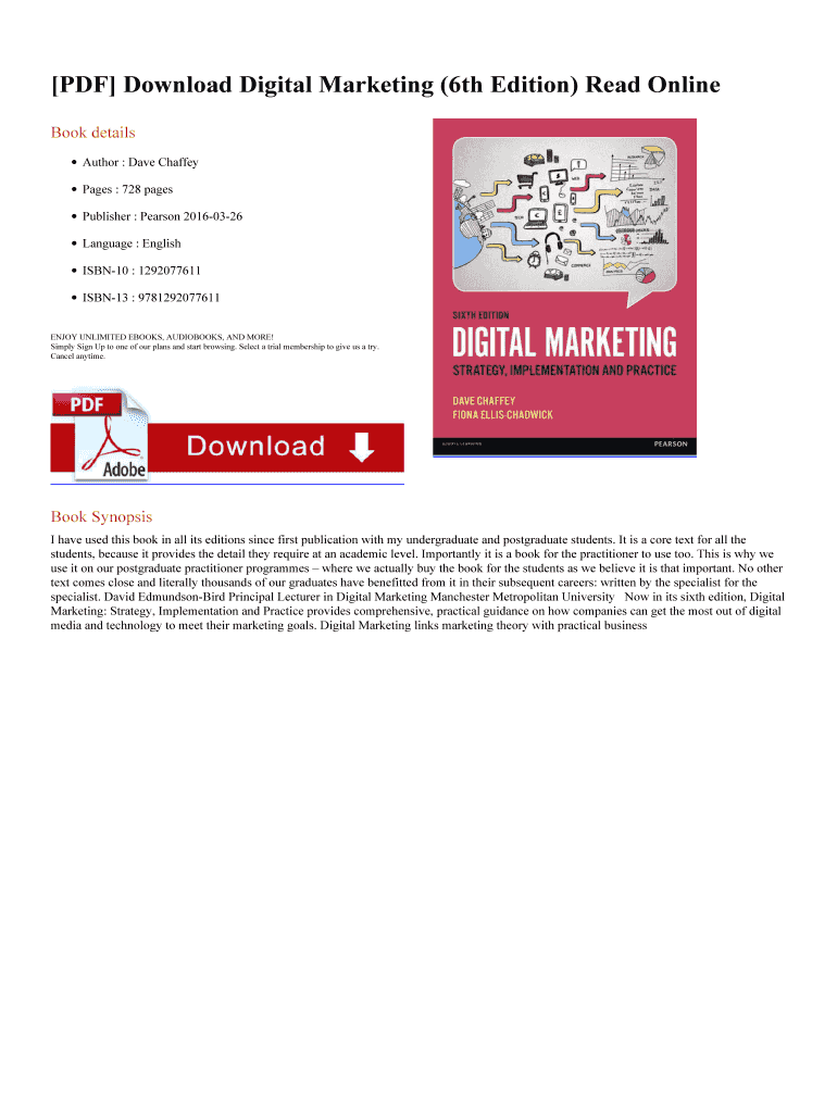 Digital Marketing Dave Chaffey 7th Edition PDF Download  Form