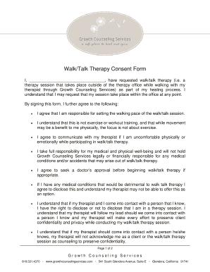 Walk and Talk Therapy Consent Form