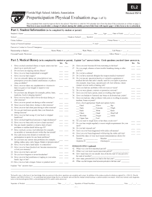  Florida El2 Form 2014