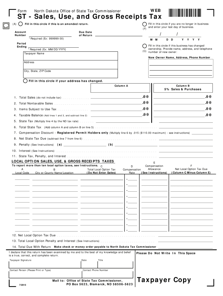 Get and Sign Nd Sales Tax Form 2016-2022